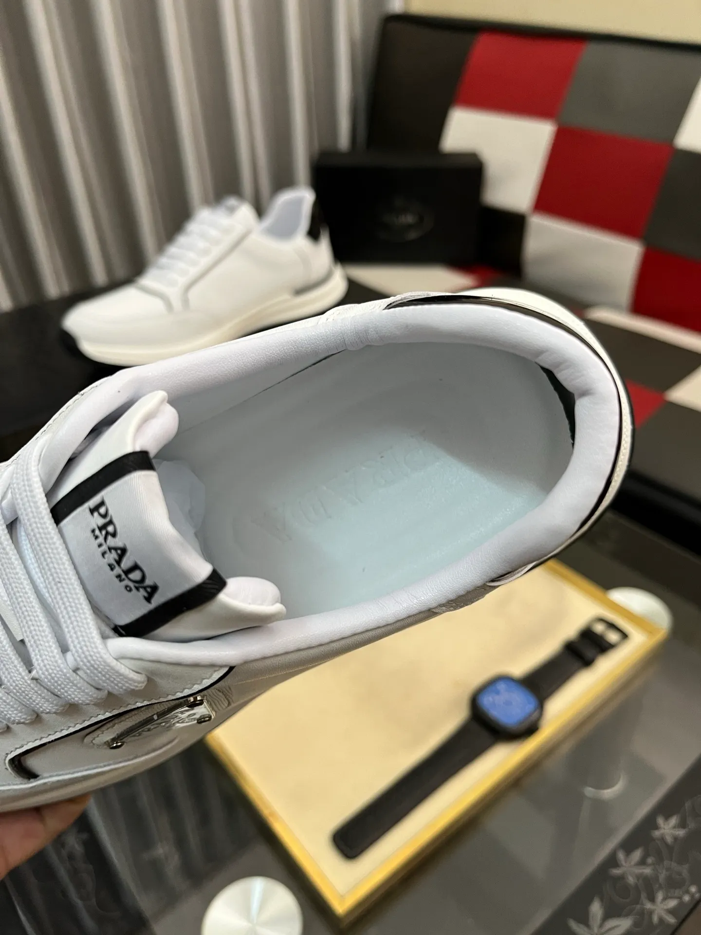 Men's shoes 💰420⌚️⌚️【PRADA】Prada casual shoes, originally developed 1:1, made of high-mercerized cowhide with imported cowhide, silk sheepskin lining, rubber outsole, comfortable and soft on the foot, size: 38-442️⃣Colors available